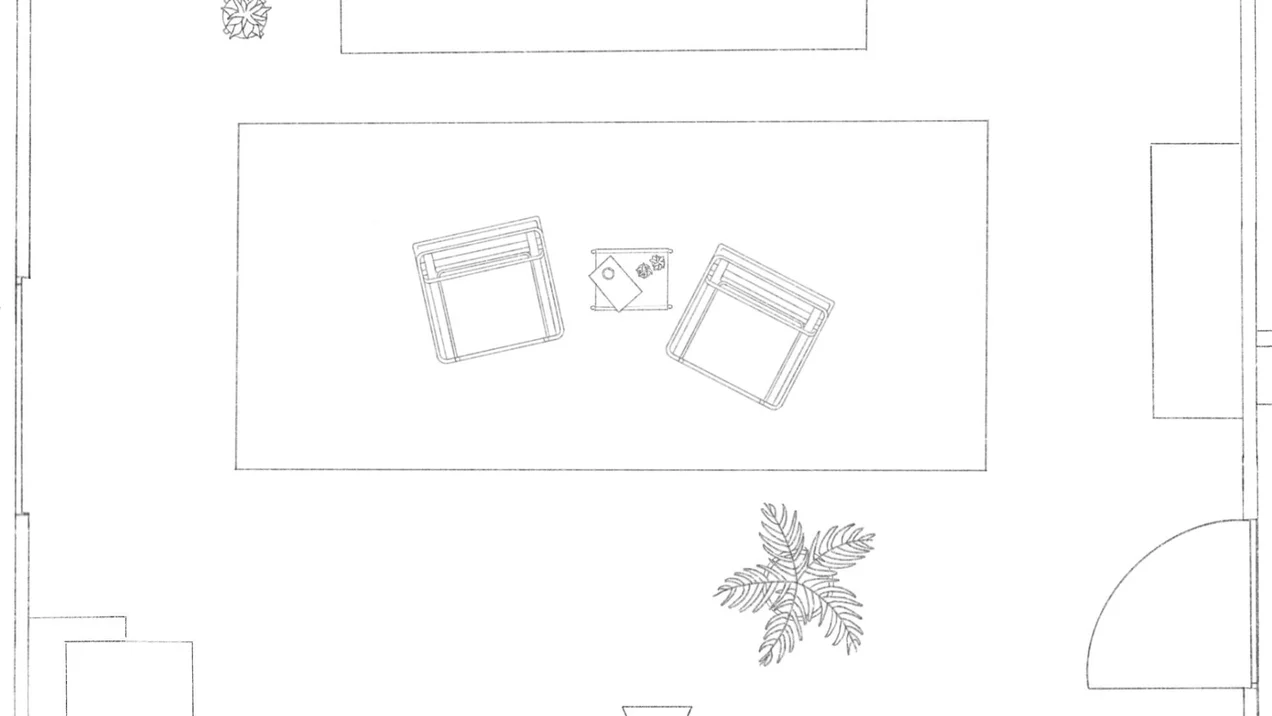 Sketch of a CGI rendering of a Wassily Chair