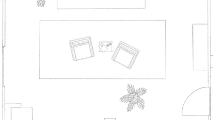 Sketch of a CGI rendering of a Wassily Chair